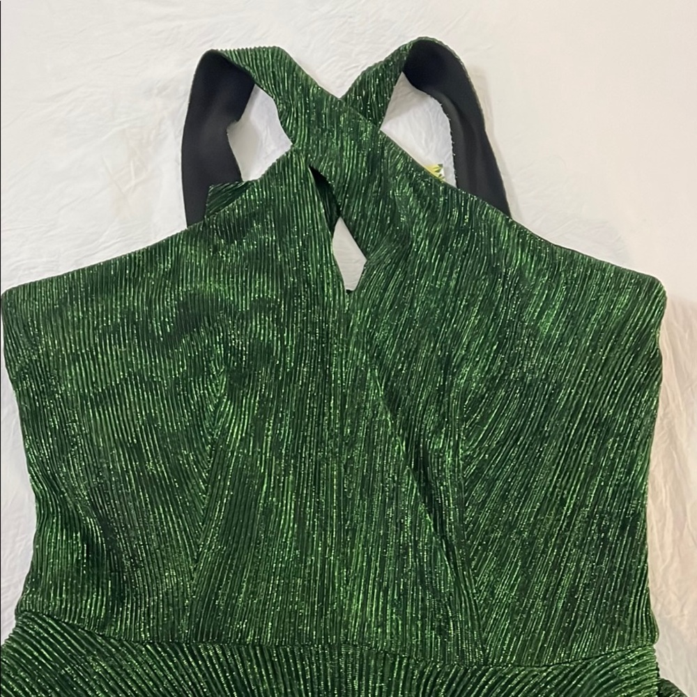 Green Halter Neck Dress